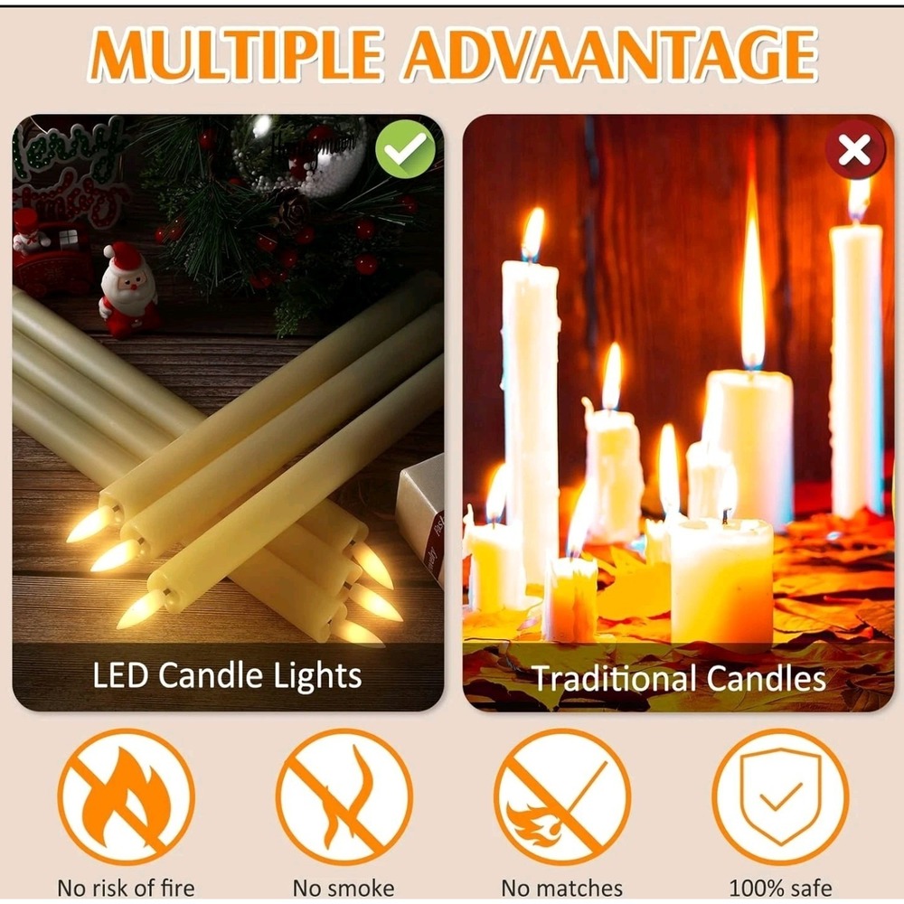 Pack of Cream Taper Candles - Home Accents - Picture 6 of 8